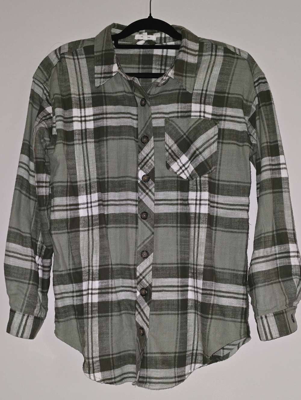 Maurices Green Plaid Button-Up Shirt
